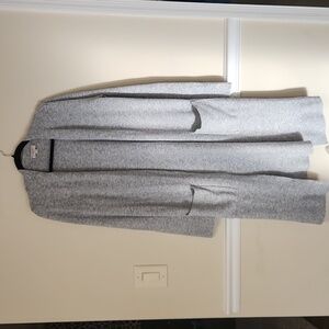 LOFT Light Gray Women's Cardigan Sweater Long.